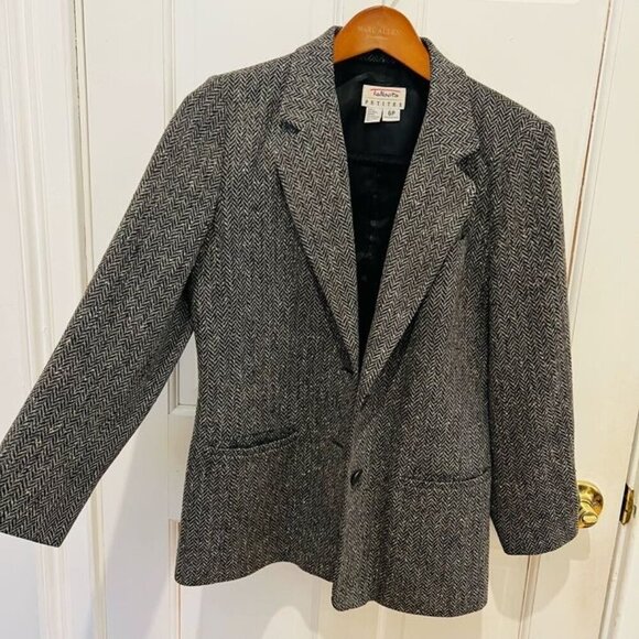 Vitnage Talbot's Donegal Wool Tweed Blazer Jacket Made in USA Size 6P - Picture 5 of 16